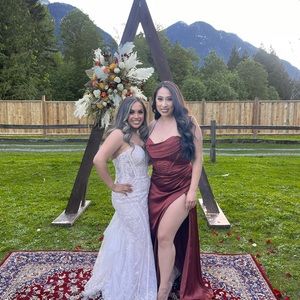 Copper bridesmaid dress from lady black tie